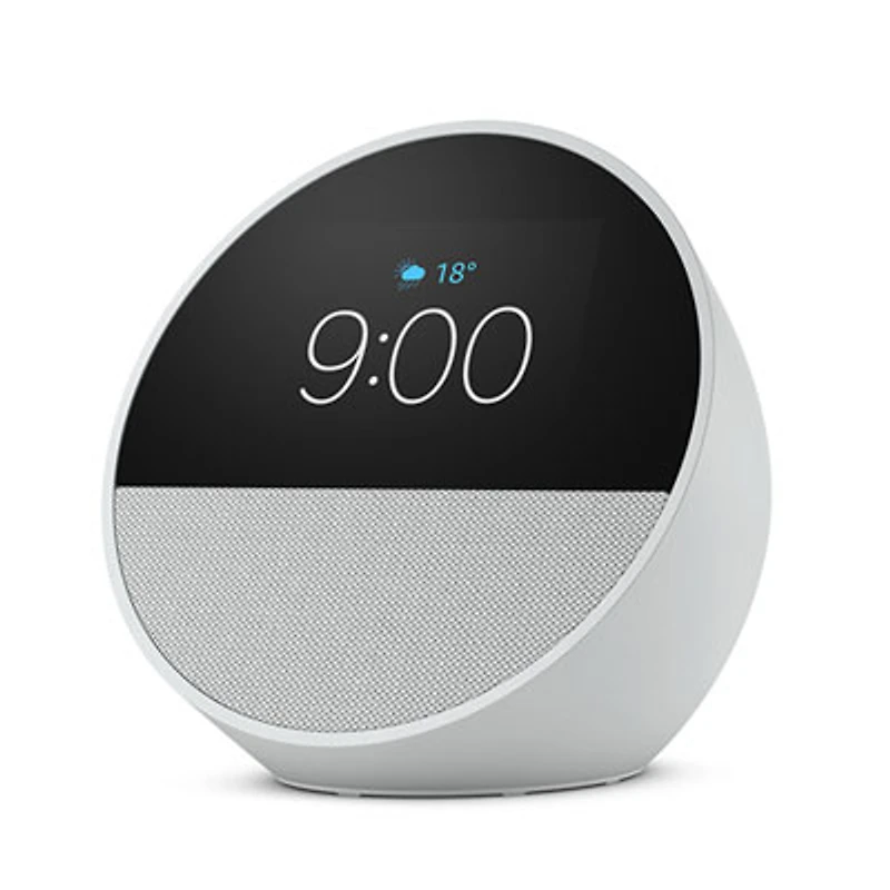 Amazon Echo Spot Smart Alarm Clock with Alexa - Glacier