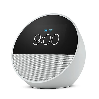 Amazon Echo Spot Smart Alarm Clock with Alexa - Glacier