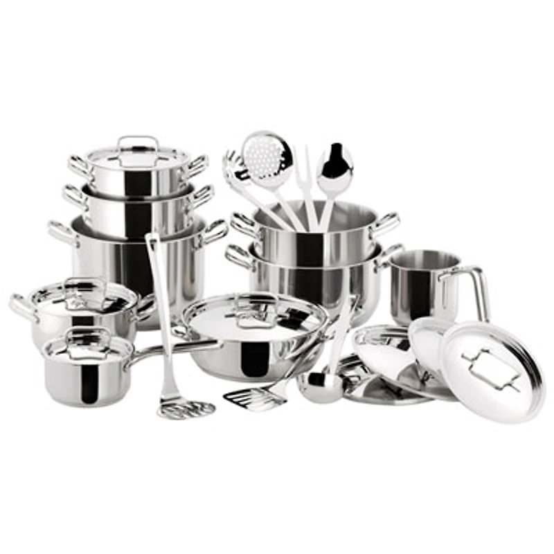 Lagostina 24-Piece Stainless Steel Cookware Set - Silver