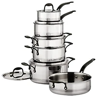 Lagostina 11-Piece Stainless Steel Cookware Set - Silver