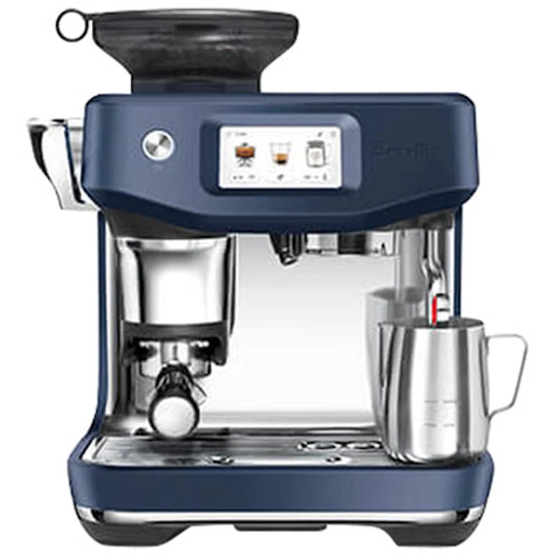 Breville Barista Touch Impress Espresso Machine w/ Frother & Coffee Grinder - Damson Blue