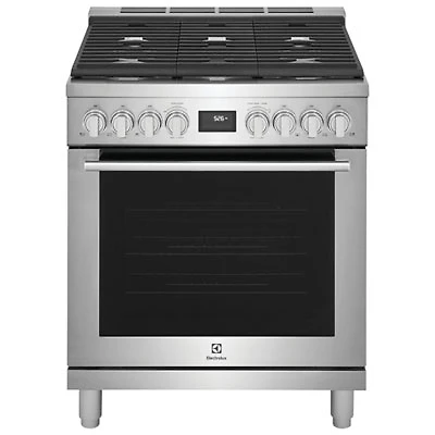 Electrolux 30" 4.6 Cu. Ft. Free-Standing True Convection Dual-Fuel Range (ECFD3068AS) - Stainless