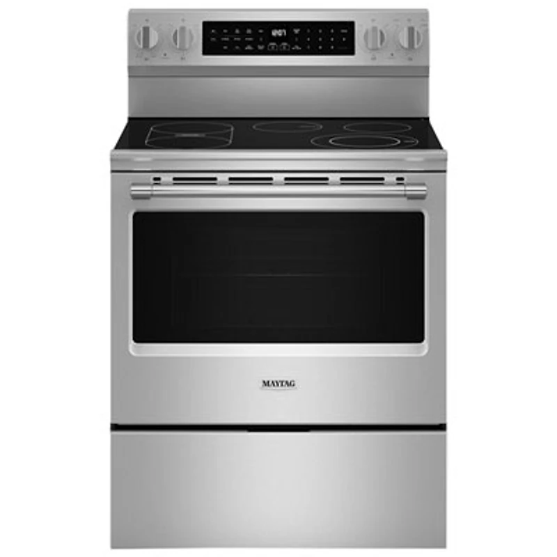 Maytag 30" 5.3 Cu. Ft. True Convection 5-Element Electric Air Fry Range (YMFES8030RZ) - Stainless Steel