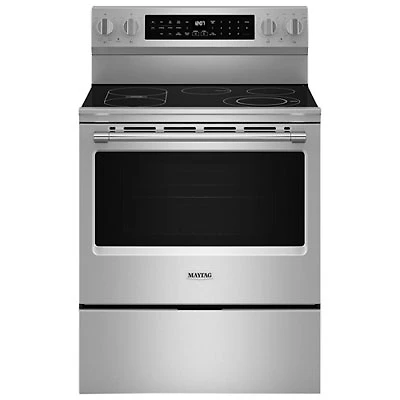 Maytag 30" 5.3 Cu. Ft. True Convection 5-Element Electric Air Fry Range (YMFES8030RZ) - Stainless Steel