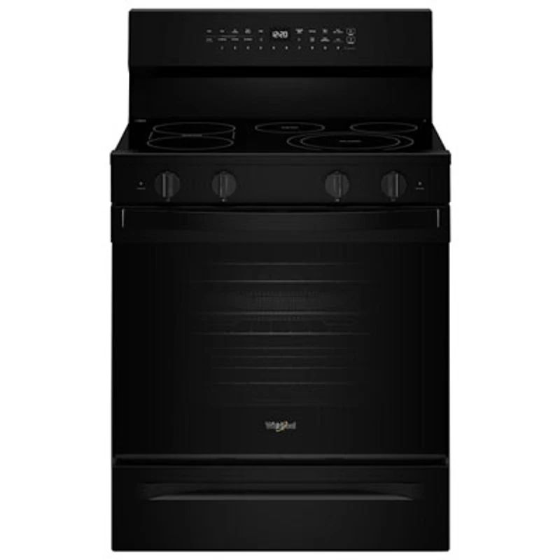 Whirlpool 30" 5.3 Cu. Ft. True Convection 5-Element Freestanding Electric Range (YWFES7530RB) - Black