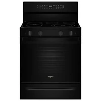Whirlpool 30" 5.3 Cu. Ft. True Convection 5-Element Freestanding Electric Range (YWFES7530RB) - Black