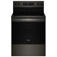 Whirlpool 30" 5.3 Cu. Ft. Fan Convection Electric Air Fry Range (YWFES5030RV) - Black-on-Stainless