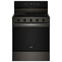 Whirlpool 30" 5.0 Cu. Ft. True Convection 5-Burner Freestanding Gas Range (WFGS7530RV) - Black-on-Stainless