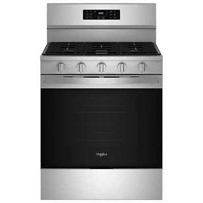 Whirlpool 30" 5.0 Cu. Ft. Fan Convection 5-Burner Freestanding Gas Air Fry Range (WFGS5030RZ) - Stainless