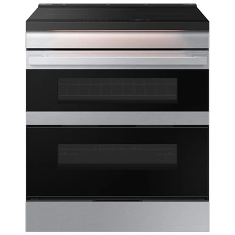 Samsung 30" 6.3 Cu. Ft. Double Oven Slide-In Induction Air Fry Range (NSI6DG9550SRAC) - Stainless Steel