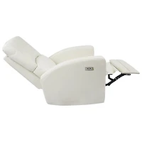 Dream On Me Habana Electric Bonded Leather Glider - White
