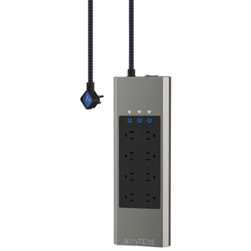 Austere V 8-Outlet with Omniport USB Surge Protector (5S-PS8-US1) - Grey
