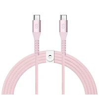 LOGiiX Vibrance 1.2m (3.9 ft.) Braided USB-C to USB-C Cable (LGX-13830) - Blush
