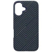 ZAGG London Snap Fitted Hard Shell Case with MagSafe for iPhone 16 - Navy Gold