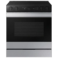 Open Box - Samsung BESPOKE 30" 6.3 Cu. Ft. 5-Element Slide-In Electric Range (NSE6DG8500SRAC)- Scratch & Dent