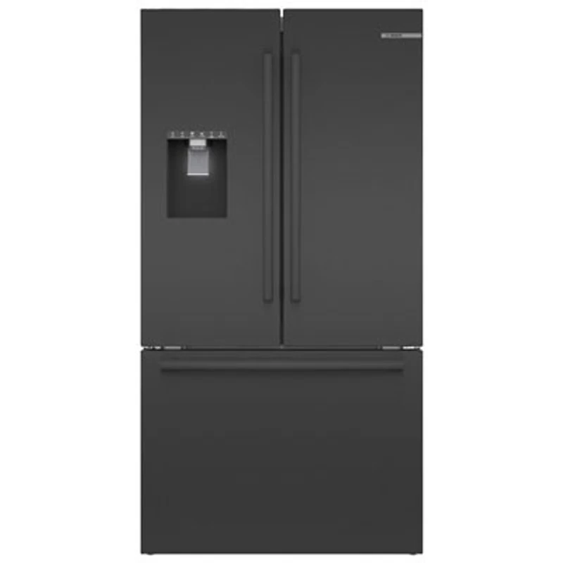 Open Box - Bosch 36" 26 Cu. Ft. French Door Refrigerator (B36FD50SNB) - Black Stainless - Scratch & Dent