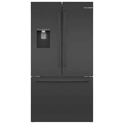 Open Box - Bosch 36" 26 Cu. Ft. French Door Refrigerator (B36FD50SNB) - Black Stainless - Scratch & Dent