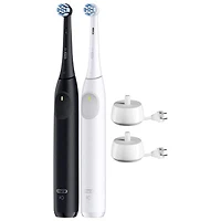 Oral-B iO Series 2 Rechargeable Electric Toothbrush Twinpack - Black/White