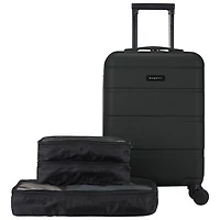 Bugatti Barcelona 21.65" Hard Side Carry-On Luggage with 3-Piece Packing Cube Set - Black - Only at Best Buy