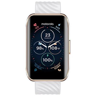 Motorola Moto Watch 40 46 x 30mm Smartwatch with Heart Rate Monitor - Rose