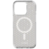 E-Artistry Signature Honeycomb Fitted Hard Shell Case w/ MagSafe for iPhone 16 Pro Max - Clear- Gold/White