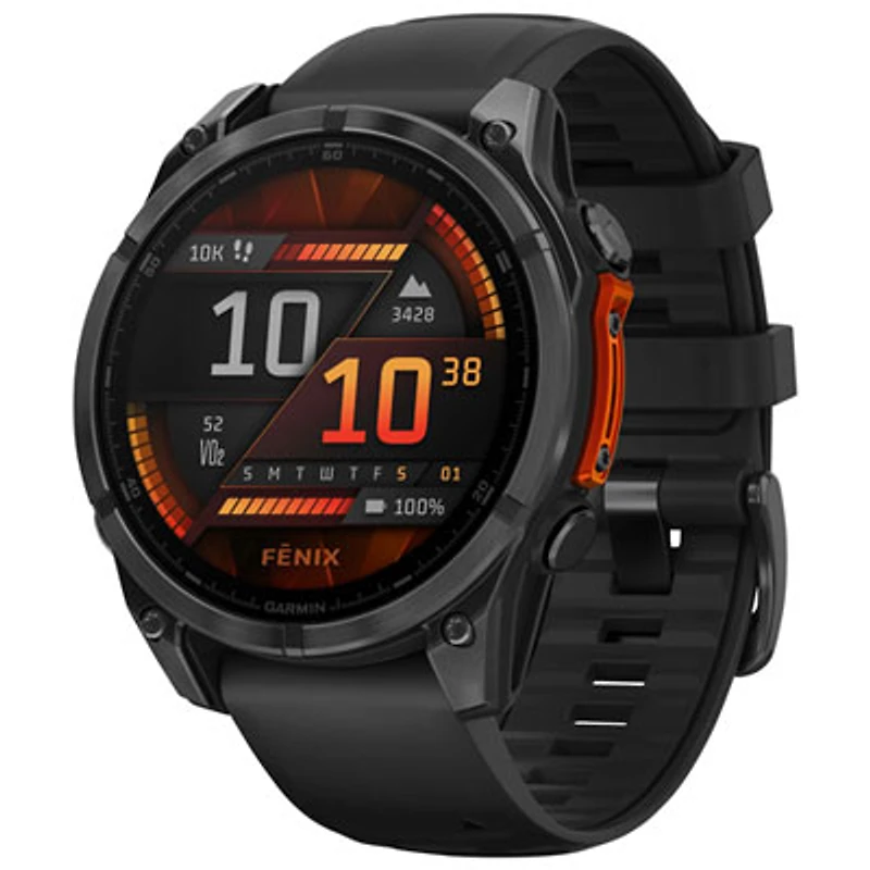 Garmin fēnix 8 47mm AMOLED Bluetooth Multisport Smartwatch - Black/Slate Grey