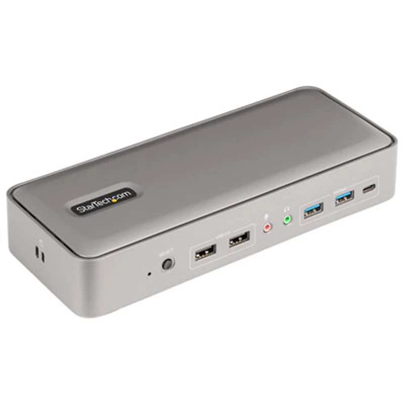 StarTech Dual-Laptop USB-C KVM Docking Station - Space Grey