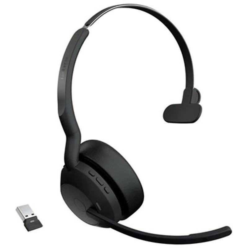 Open Box - Jabra Evolve2 55 On-Ear Noise Cancelling Wireless Headset with Microphone - Black (25599-889-999-01)