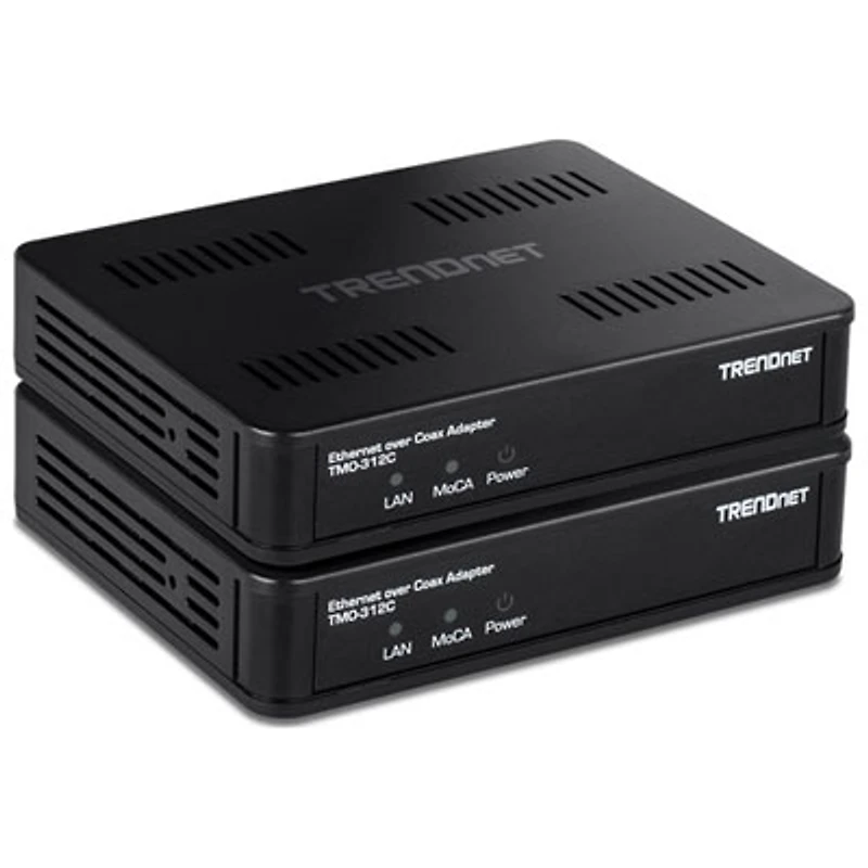 Open Box - TRENDnet MoCA 2.5 Ethernet-over-Coax Adapter Kit - 2-Pack - (TMO-312C2K)