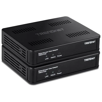 Open Box - TRENDnet MoCA 2.5 Ethernet-over-Coax Adapter Kit - 2-Pack - (TMO-312C2K)