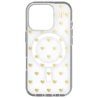 Ideal Of Sweden Fitted Hard Shell Case with MagSafe for iPhone 16 Pro - Golden Hearts