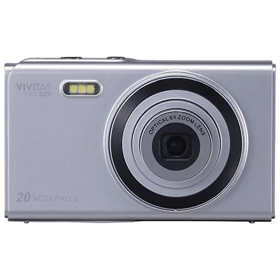 Vivitar VES829 20MP 8x Optical Zoom Digital Camera - Silver - Only at Best Buy