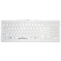 Seal Shield Cleanwipe Pro Wired Compact Size Waterproof Keyboard - White - English