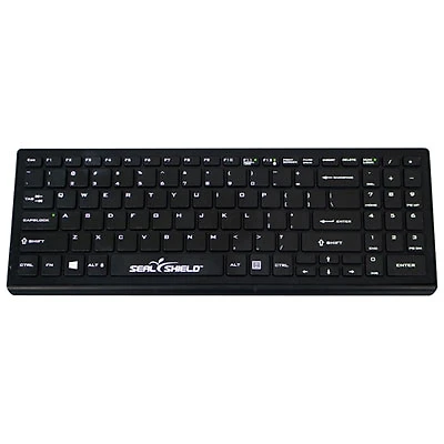 Seal Shield Cleanwipe Pro Waterproof Wireless Keyboard (SSKSV101PRO) - Black