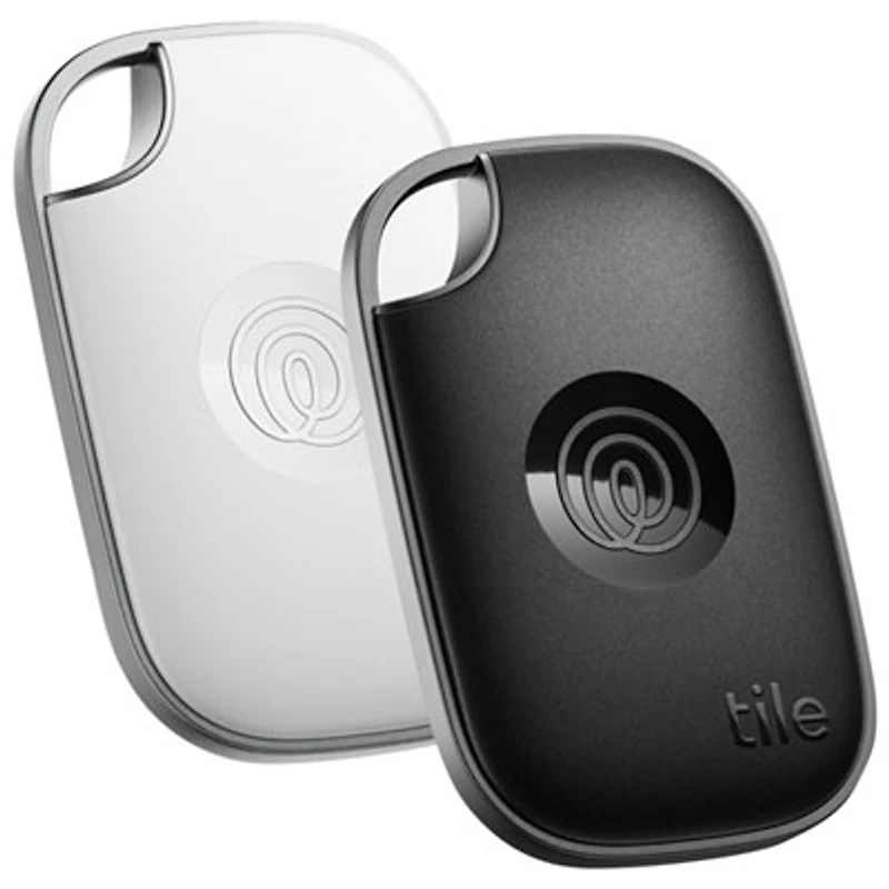 Tile Pro (2024) Bluetooth Item Tracker - 2 Pack - Black/White
