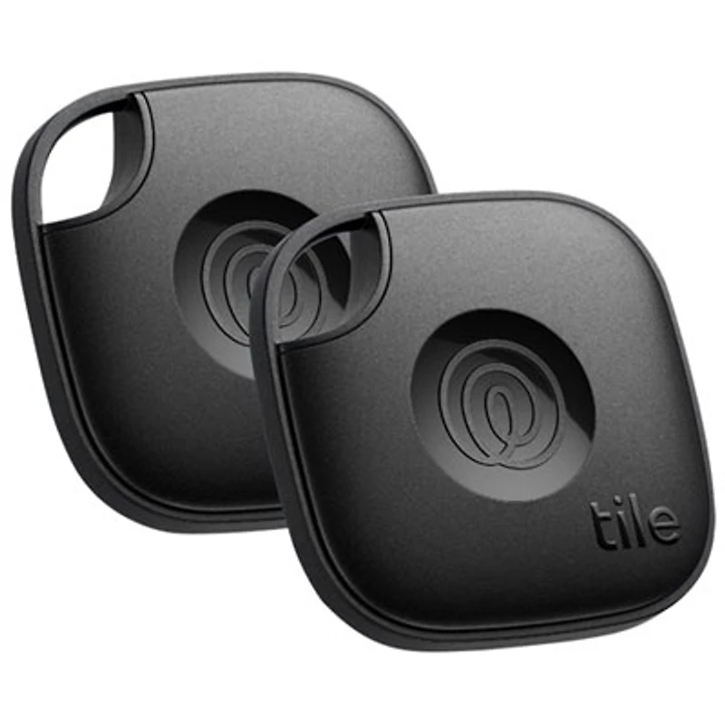 Tile Mate (2024) Bluetooth Item Tracker - 2 Pack - Black