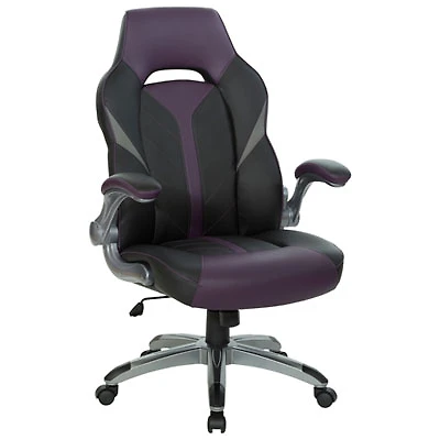 OSP Orion Faux Leather Gaming Chair - Purple/Grey