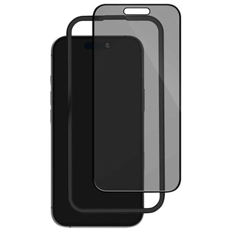 Blu Element Privacy Tempered Glass Screen Protector with Installation Kit for iPhone 16 Plus
