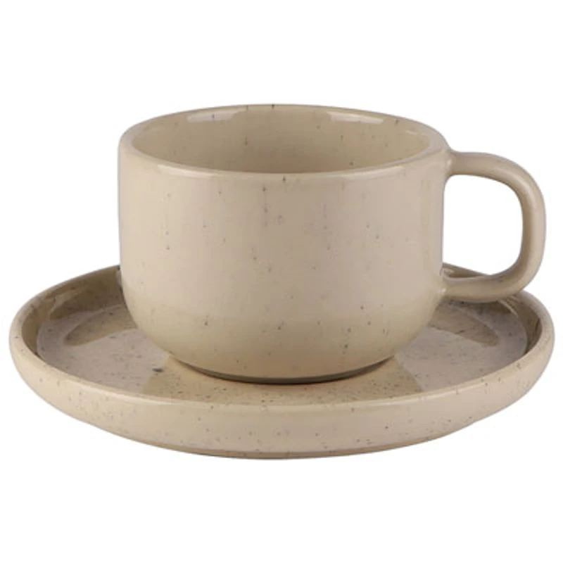 Mesa Ceramics Uno 2-Piece Stoneware Tea Cup and Saucer