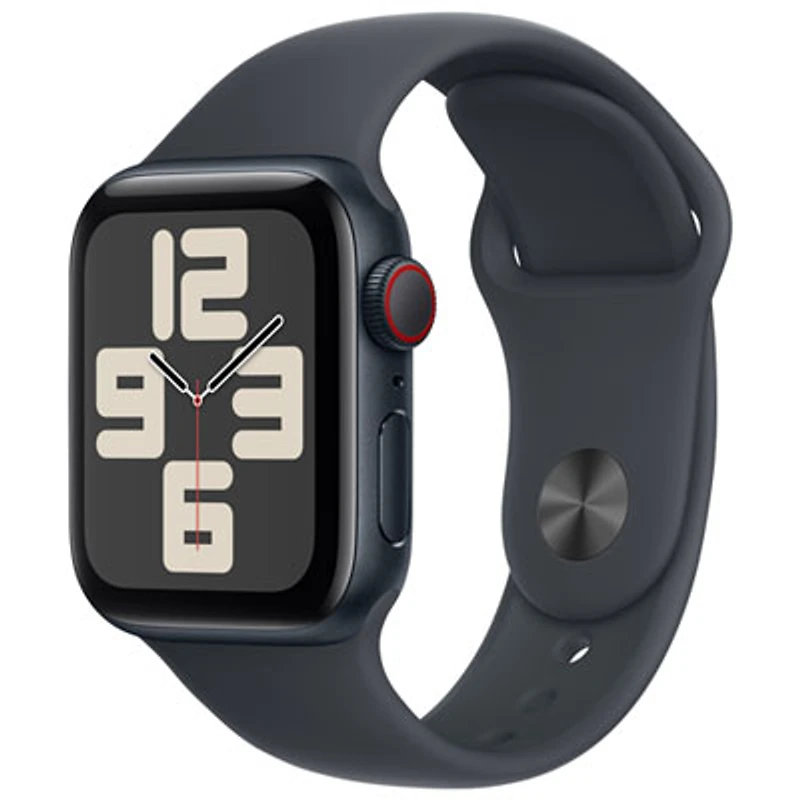 Apple Watch SE (GPS + Cellular) 40mm Midnight Aluminum Case with Midnight Sport Band - Small/Medium