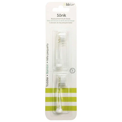 bbluv Replacement Heads for Sönik Toddler Toothbrush - Stage 2 (18-36m) - 2 - Pack