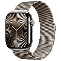 TELUS Apple Watch Series 10 (GPS + Cellular) 46mm Natural Titanium Case w/Natural Milanese Loop-M/L-Monthly Financing