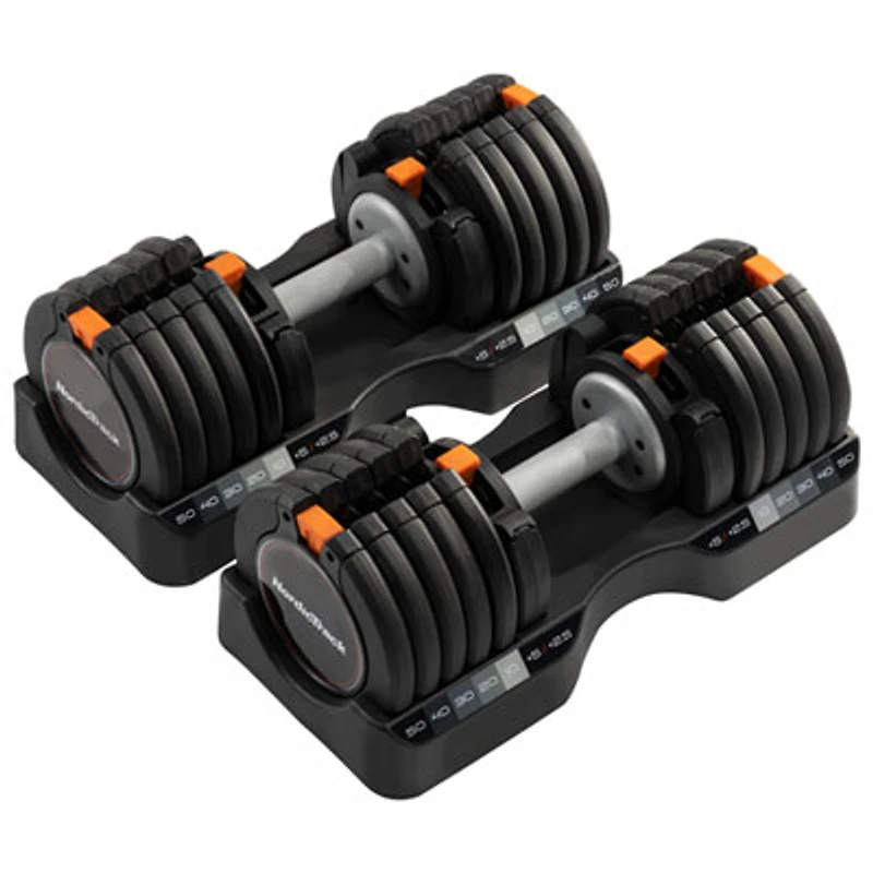 NordicTrack Select-A-Weight Adjustable Dumbbell - 110 lb - Set of 2