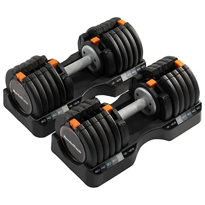 NordicTrack Select-A-Weight Adjustable Dumbbell - 110 lb - Set of 2