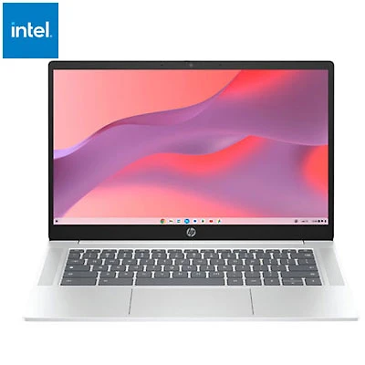 Open Box - HP 14" Chromebook - Glacier Silver (Intel N-series N100/4GB RAM/128GB SSD/Chrome OS)