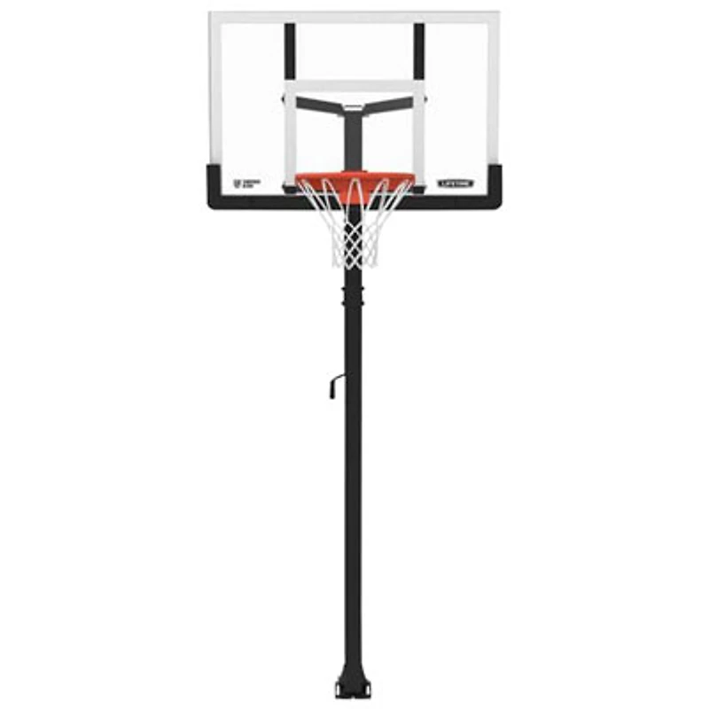 Lifetime 50" Adjustable Bolt Down Tempered Glass Basketball System