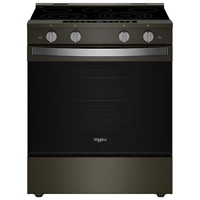 Whirlpool 31" 5.3 Cu. Ft. Self-Clean Slide-In Electric Air Fry Range (YWSES7530RV) - Black-on-Stainless