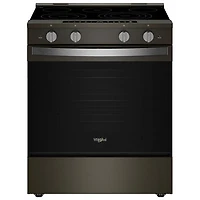 Whirlpool 31" 5.3 Cu. Ft. Self-Clean Slide-In Electric Air Fry Range (YWSES7530RV) - Black-on-Stainless