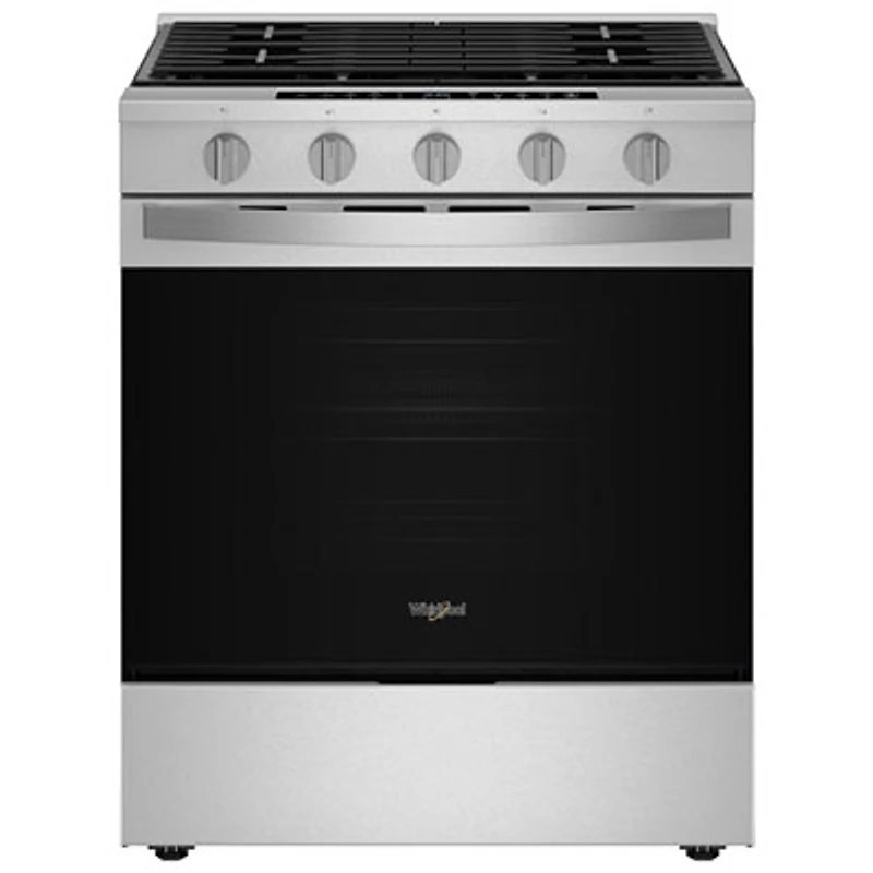 Whirlpool 30" 5.0 Cu. Ft. True Convection 5-Burner Slide-In Gas Air Fry Range (WSGS7530RZ) - Resistant Stainless Steel