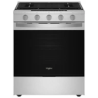 Whirlpool 30" 5.0 Cu. Ft. True Convection 5-Burner Slide-In Gas Air Fry Range (WSGS7530RZ) - Resistant Stainless Steel